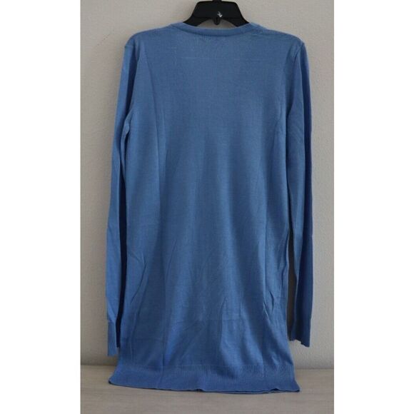 MARIGOT Women's Sz M Summer Blue Silk & Cashmere Classic Cardigan Sweater $389 - Picture 2 of 7